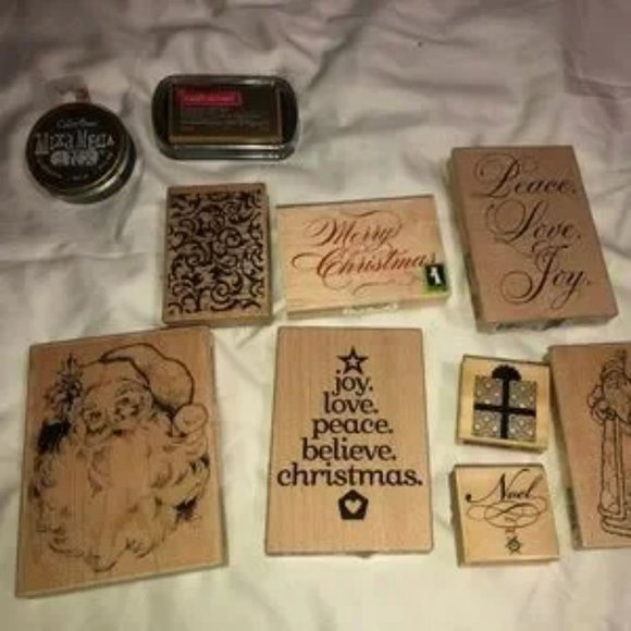 BUNDLE - Wooden Rubber Stamps , Ink, 2D & 3D Stickers And Much More (see photos) - Picture 3 of 9